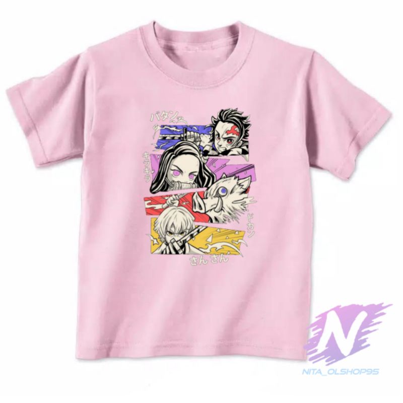 baju anime anak kaos anak kimethu no yaiba season baru