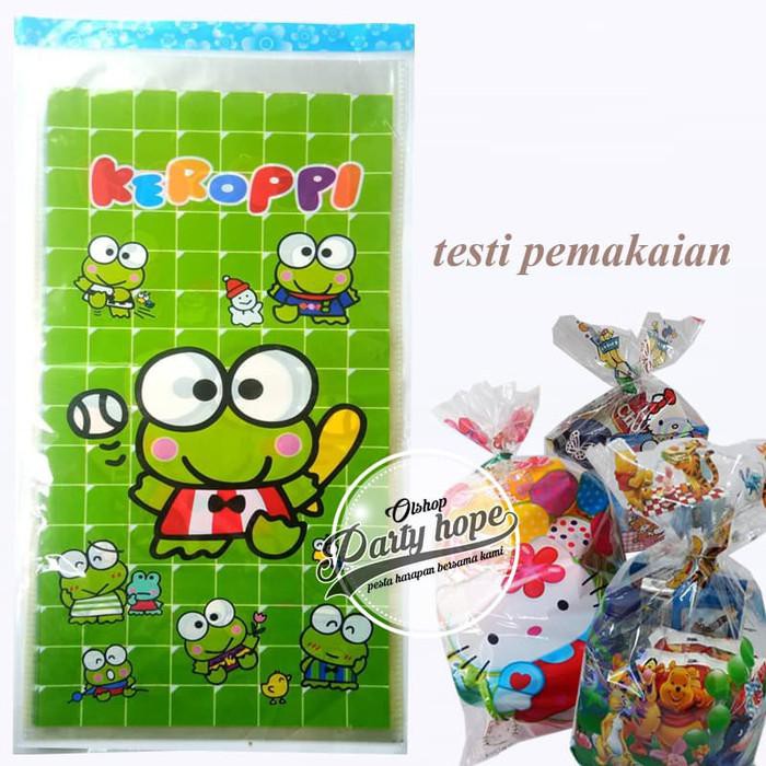 

PROMO - plastik snack keroppi / souvenir ultah / plastik bingkisan kado snek