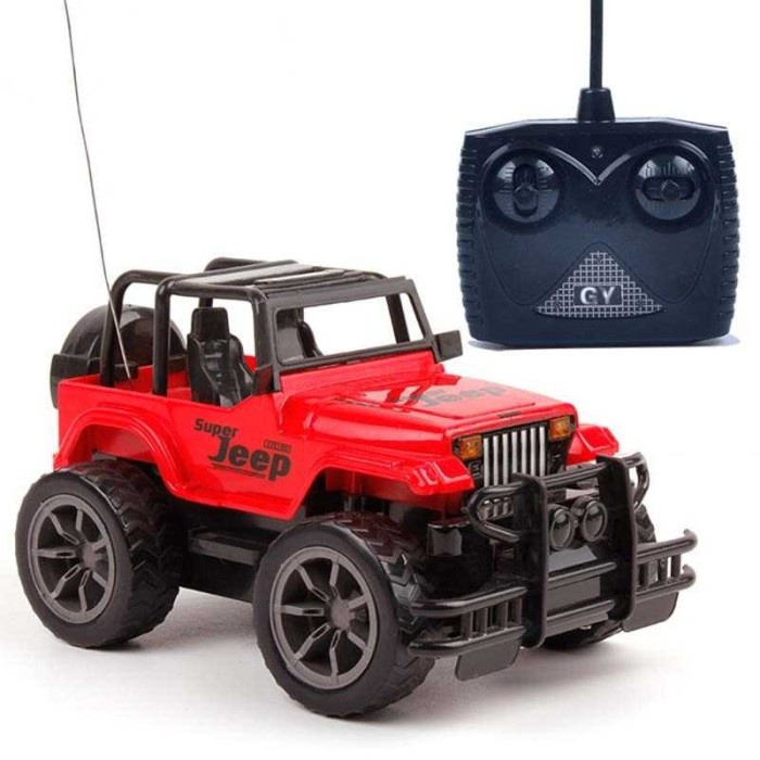 Mainan Remote Control RC 1:24 2.4GHz Model Jeep YOQIDOLL - 6836 - Merah