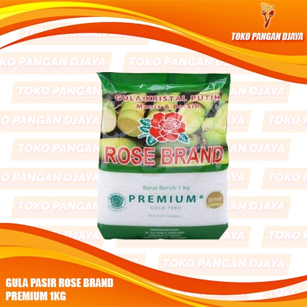 

Rose Brand Gula Pasir Kristal Putih Premium Kemasan Hijau 1 Kg