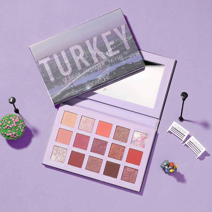 (ORIGINAL 100%) Focallure Hi Turkey 15 Colors Eyeshadow Palette