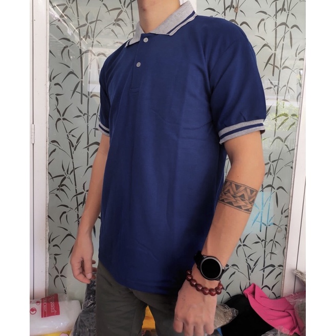 kaos polo kerah Pendek Dewasa M,L,XL,XXL / T-shirt / Pakain Pria / Kaos kerah / Polo Tshirt-Navy