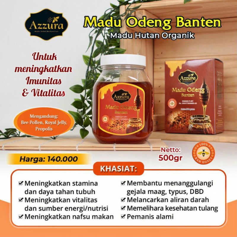 

Madu Odeng Hutan Organik Banten Azzura Untuk Imunitas 500 Gr Jerigen