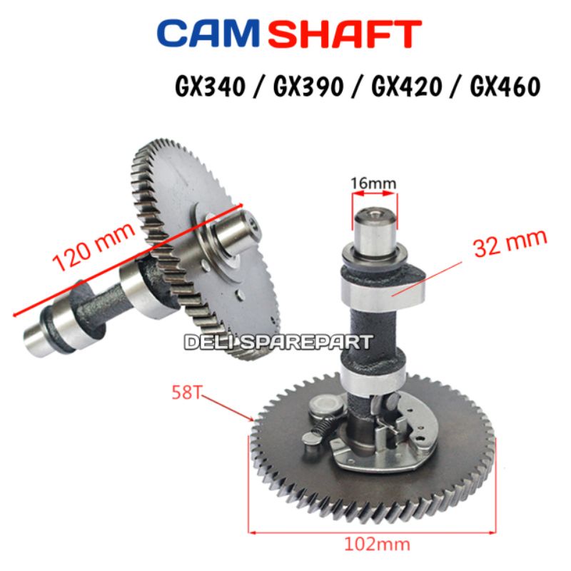 Camshaft As Klep As Noken Mesin Gx390 gx420 gx460 Genset 6000 watt 7000watt