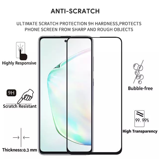 Samsung S10 Lite 2020 Tempered Glass 5D Full Screen Full Cover