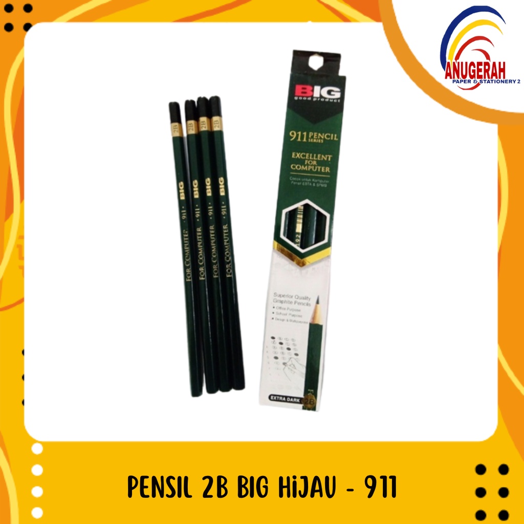 

PENSIL 2B BIG Hijau - 911 (LSN)