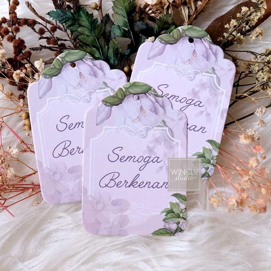 

Premium - 25pcs Hang Tag Blank Hangtag Card Mini Kartu Ucapan Semoga BERKENAN !