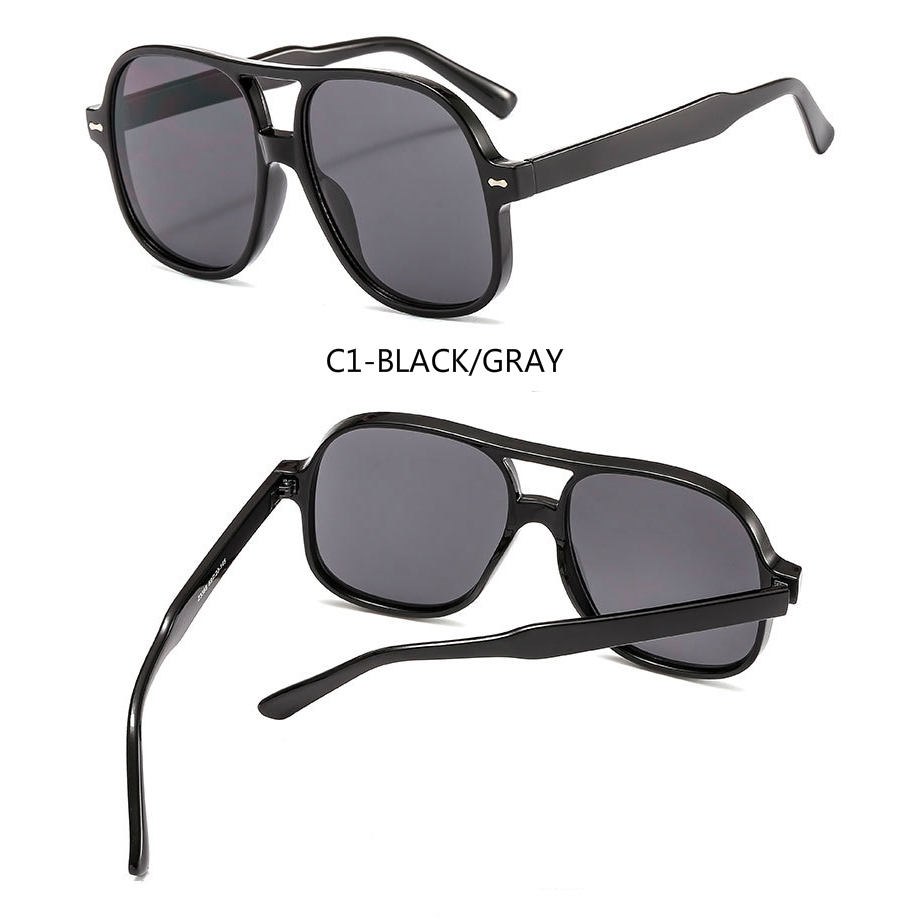 Fashion retro big frame personality ins men and women sunglasses metal hinge