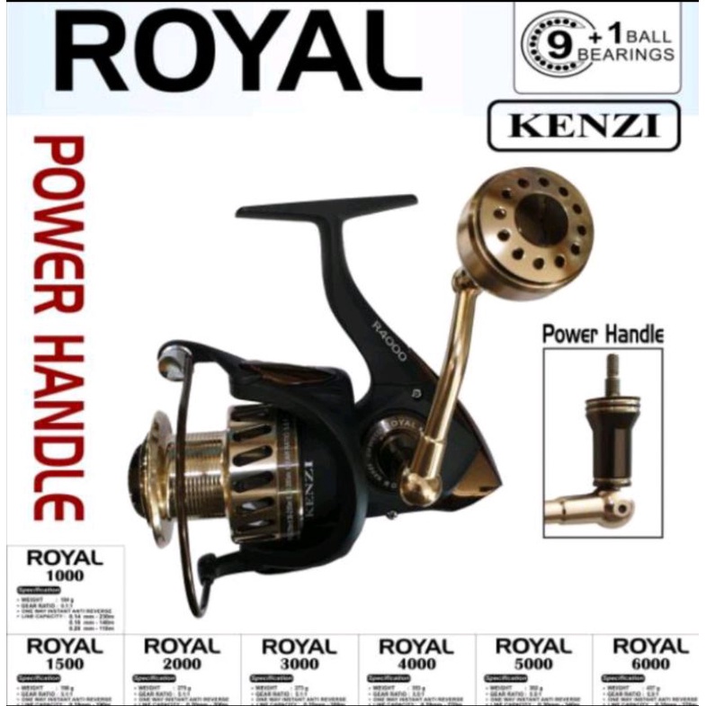 Reel kenzi Royal power handle 3000, 4000