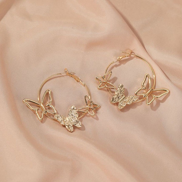 anting kupu kupu three butterfly earrings (3f4) jan279