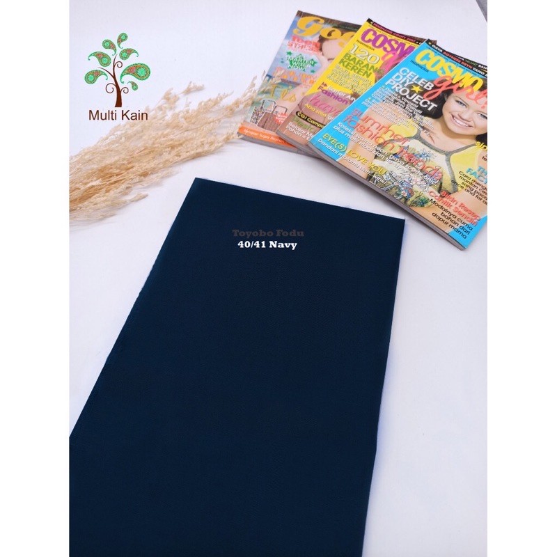 Bahan Multi kain katun cotton toyobo FODU (COPYRIGHT, TERDAFTAR) asli premium-FODU41 navy