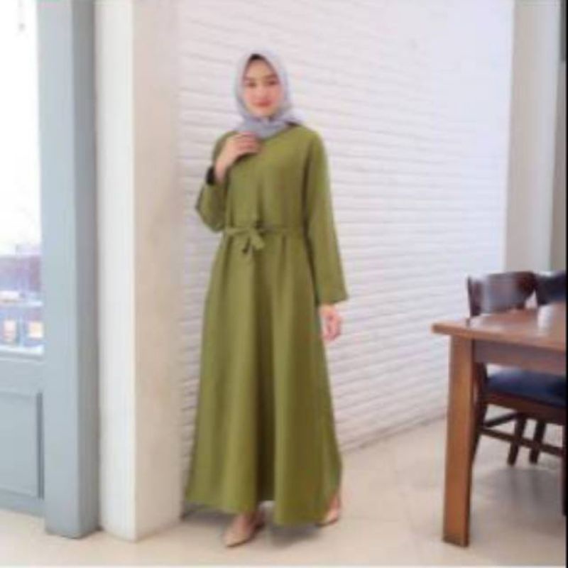 Britni pearl dress maxi baju gamis fashion muslim remaja wanita