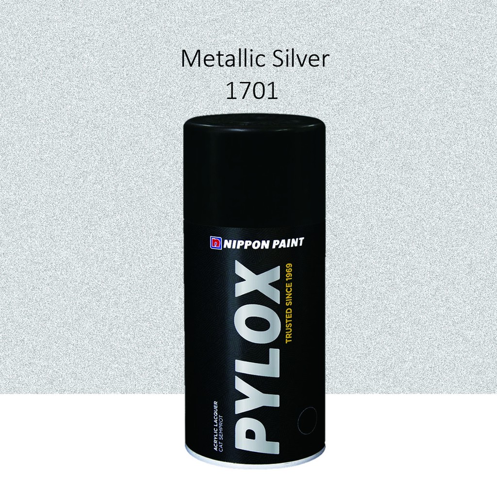 Pylox (Cat Semprot) Nippon Paint Metallic Colours 300 cc – Metallic Silver 1701
