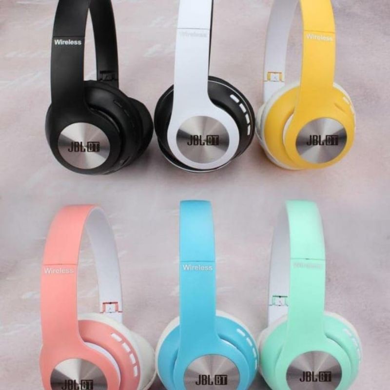 HEADSET HEADPHONE BLUETOOTH BANDO JBL 66BT MACARON YOUNG BASS WIRELESS