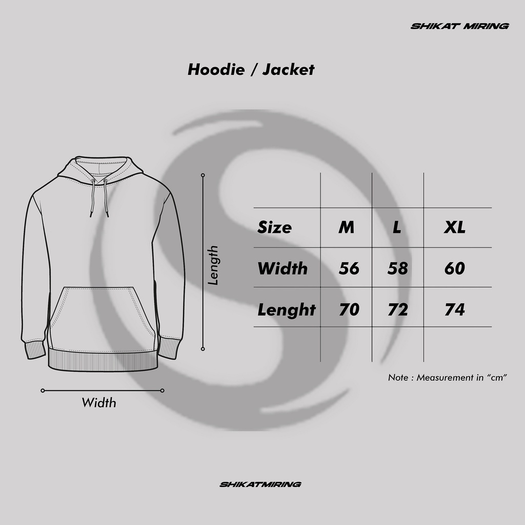 Jacket Hoodie Pria SKM | Shikat Miring Hoodie Japanese Logo White