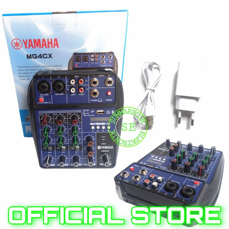 mixer audio 4 channel yamaha 4cx usb bluetooth mp3