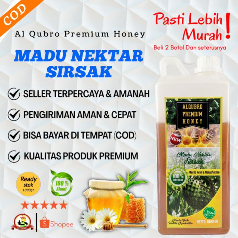 

Madu Asli Al Qubro Premium 1Kg Madu Varian Nektar Sirsak