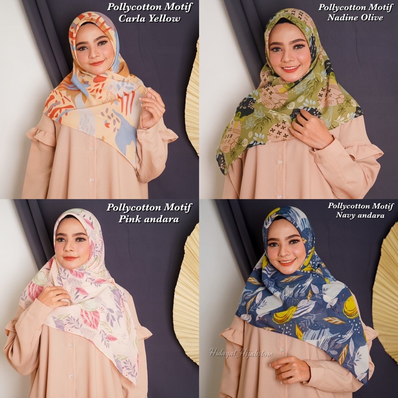 Segi Empat Motif Polycotton Part 2/Hijab Motif Viney