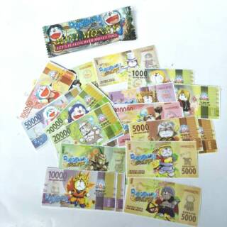 Jual Mainan Uang Uangan Mini Money Toys Doraemon Princess Naruto