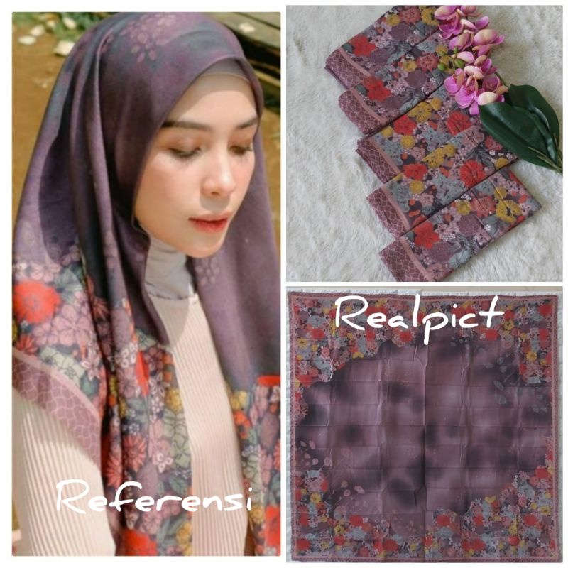 (COD)Kerudung Segiempat Voal Jilbab Denai Hijab Voal Motif Premium Segiempat Voal Motif-Voal Motif H
