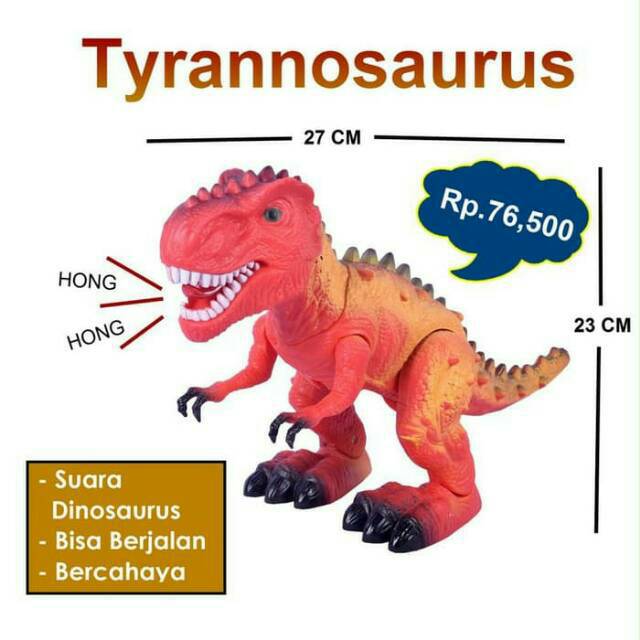 Mainan dinosaurus berjalan stegosaurus tyrex tyrannosaurus suara lampu dinosaurus jalan mainan tyrex