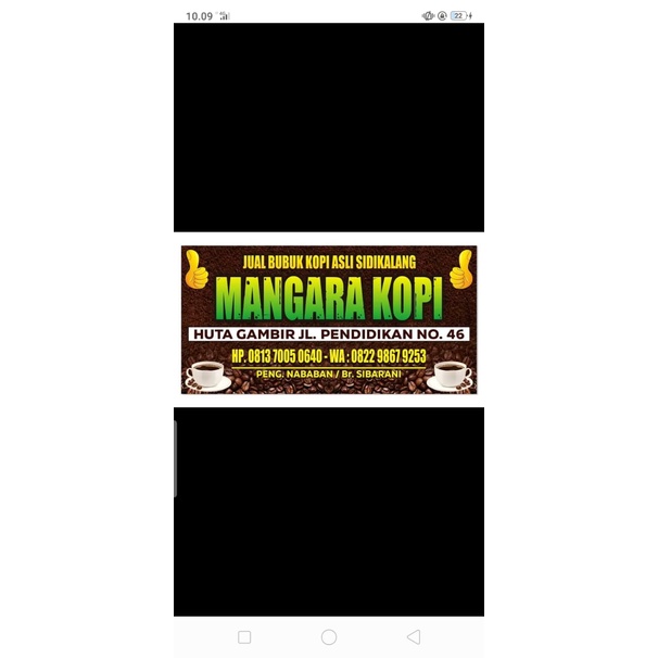 

(1Kg) MANGARA Bubuk Kopi Asli Robusta Sidikalang Murni Tanpa Campuran (Kebun Kopi Sendiri dan Olahan Sendiri)