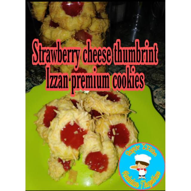 

Kue kering Strawberry cheese Thumbrint Premium Cookies