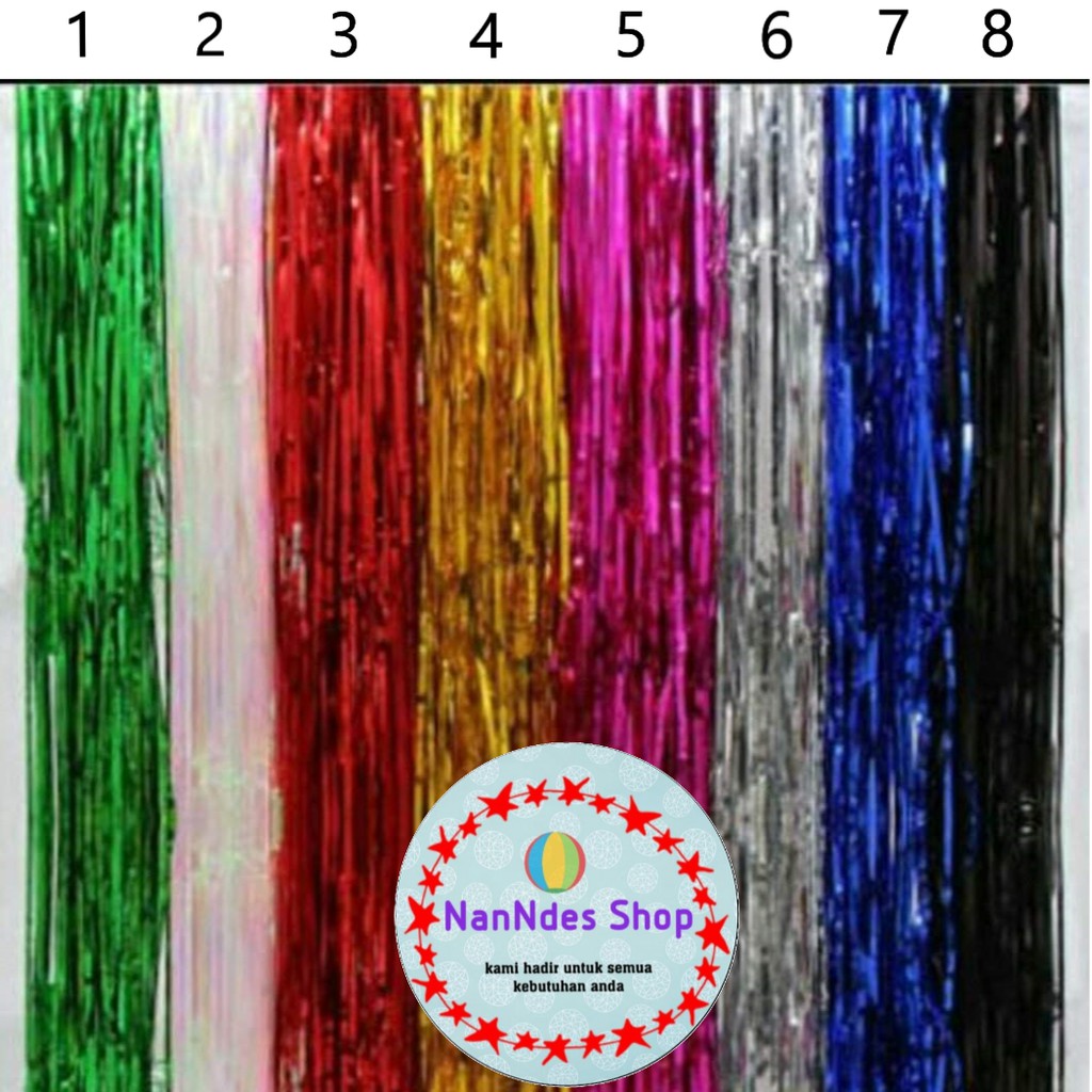 Backdrop Foil Foil Fringe Curtain Background Foil Tirai Foil Backdrop Foil Foil Fringe Curtain Background Foil Tirai Foil