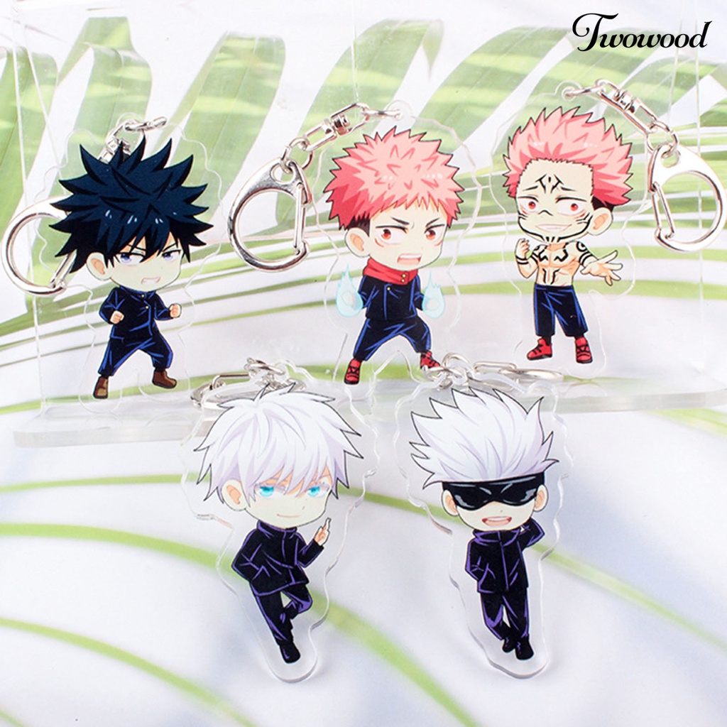 Twowood Gantungan Kunci Karakter Anime Portable Tahan Lama