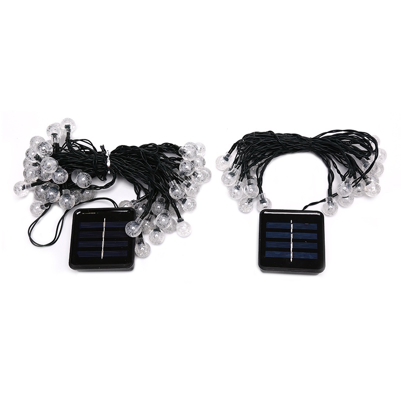 {LUCKID}Solar Powered Bulbs Led String Lights for Outdoor Lighting Courtyard Street