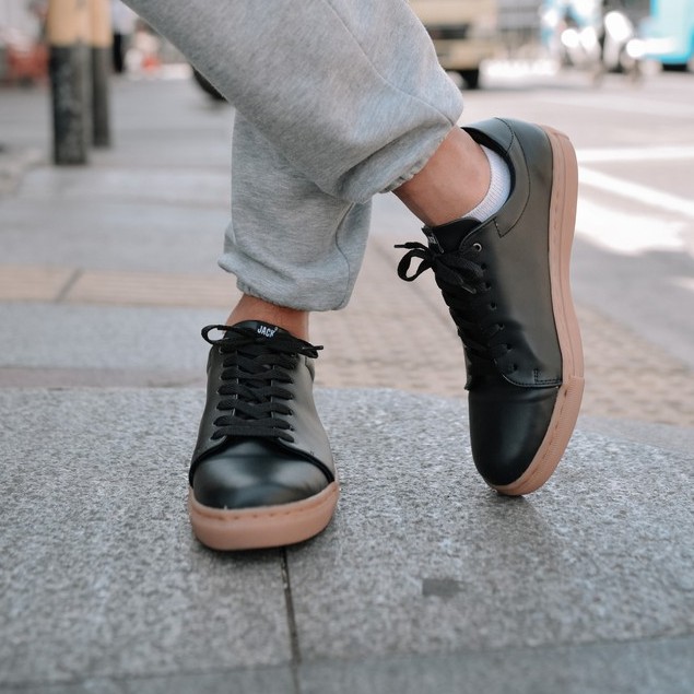 Brantley Black | Sepatu Casual Sneakers Kasual Polos Ori Pria Cowok Footwear Lokal | FORIND x Jack