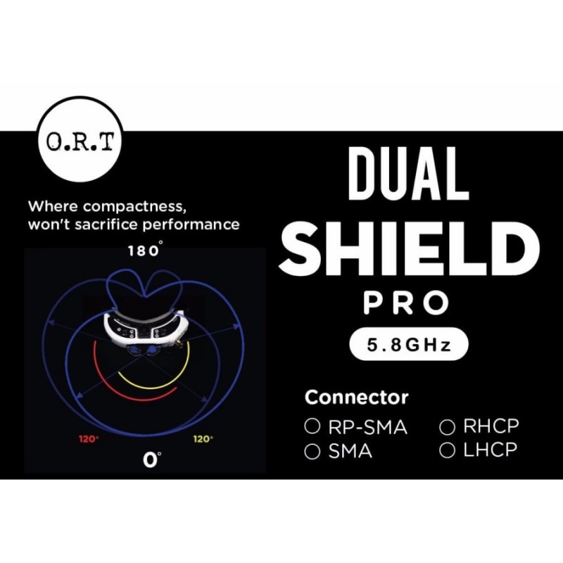 ORT Dual Micro Shield Pro 5.8GHz 6.5dbi FPV Antena O.R.T 5.8G Antenna