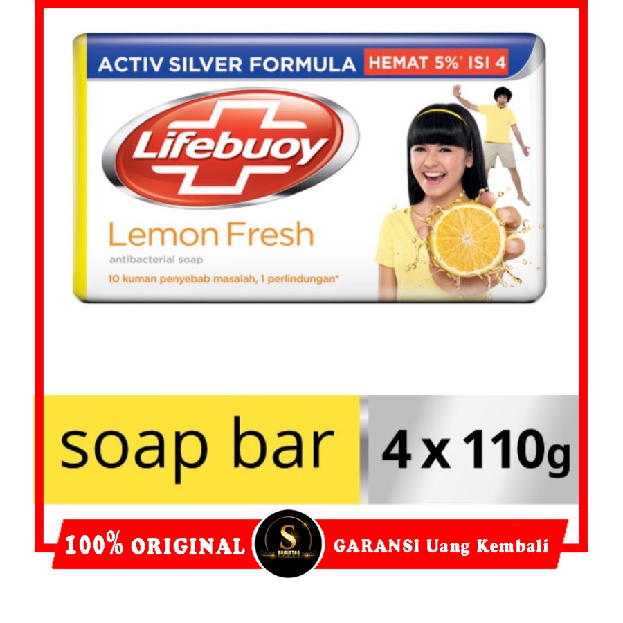 Isi 4pcs Sabun Mandi Lifebuoy Batang Fresh 110gr Lifebouy Sabun Mandi Batangan Murah Sabun Mandi Lif