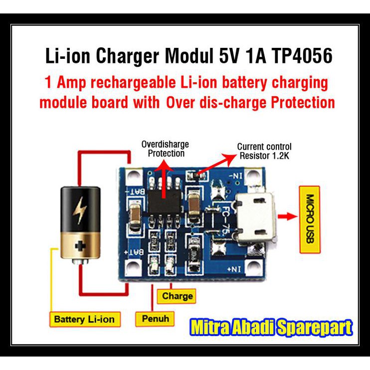 Li-ion Charger Modul 5V 1A TP4056 LIMITED EDITION [Kode 1|Kode 2|Kode 3|Kode 4|Kode 5|Kode 6|Kode