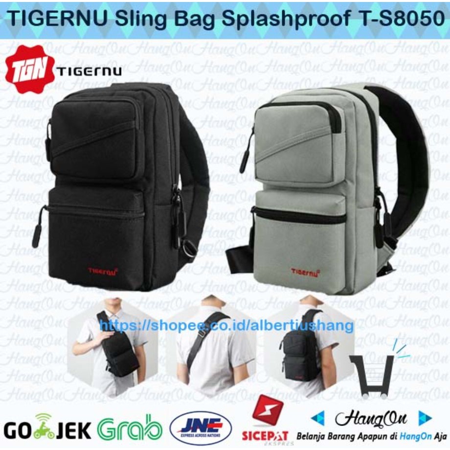 TIGERNU Sling Bag Antitheft/Tas Slempang with Splashproof T-S8050