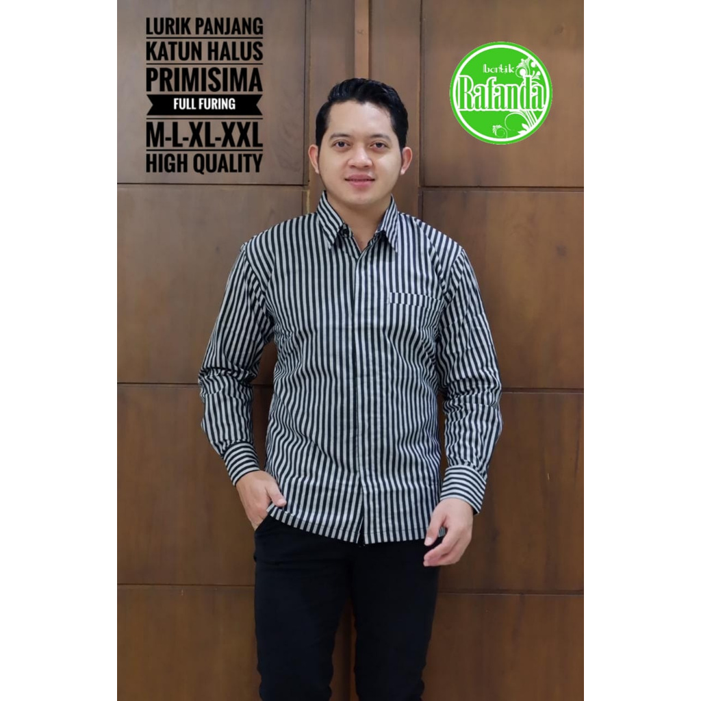 Kemeja Batik Pria LURIK Lengan Panjang By Rafanda Batik