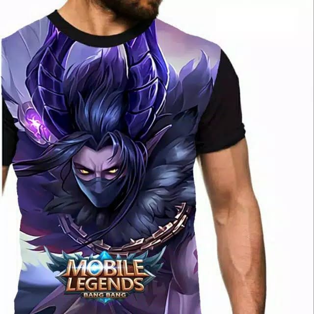 baju tshirt kaos 3d fullprinting mobile legend moskov fanny alucard nana free fire evos  original ke