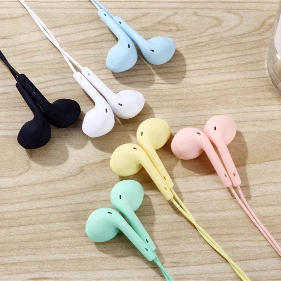 Earphone In-Ear Tws U19 Subwoofer 3d Bentuk Macaron Dengan Kabel Jack 3.5mm