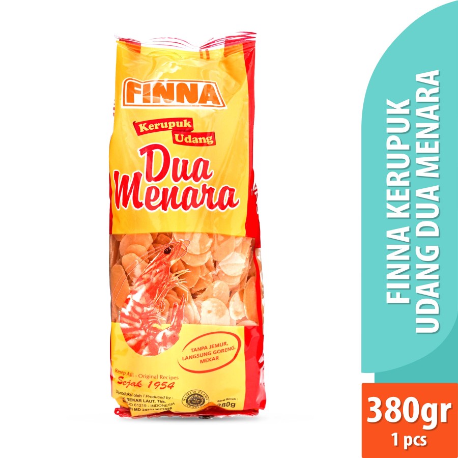 KERUPUK UDANG FINNA DUA MENARA 380GR HALAL