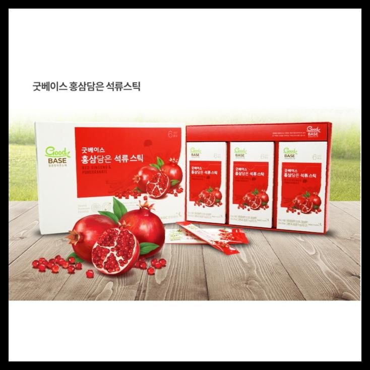 

DISKON TERBATAS !!! CHEONG KWAN JANG GOOD BASE POMEGRANATE WITH RED GINSENG STICK TERLARIS