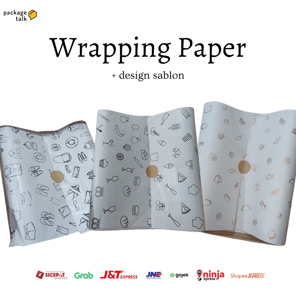 

Wrapping paper/kertas putih/pembungkus kado, makanan, hampers, kue,clothing kertas wrapping/kertas wrap/paper wrapping/paper wrap/wrapping paper custom