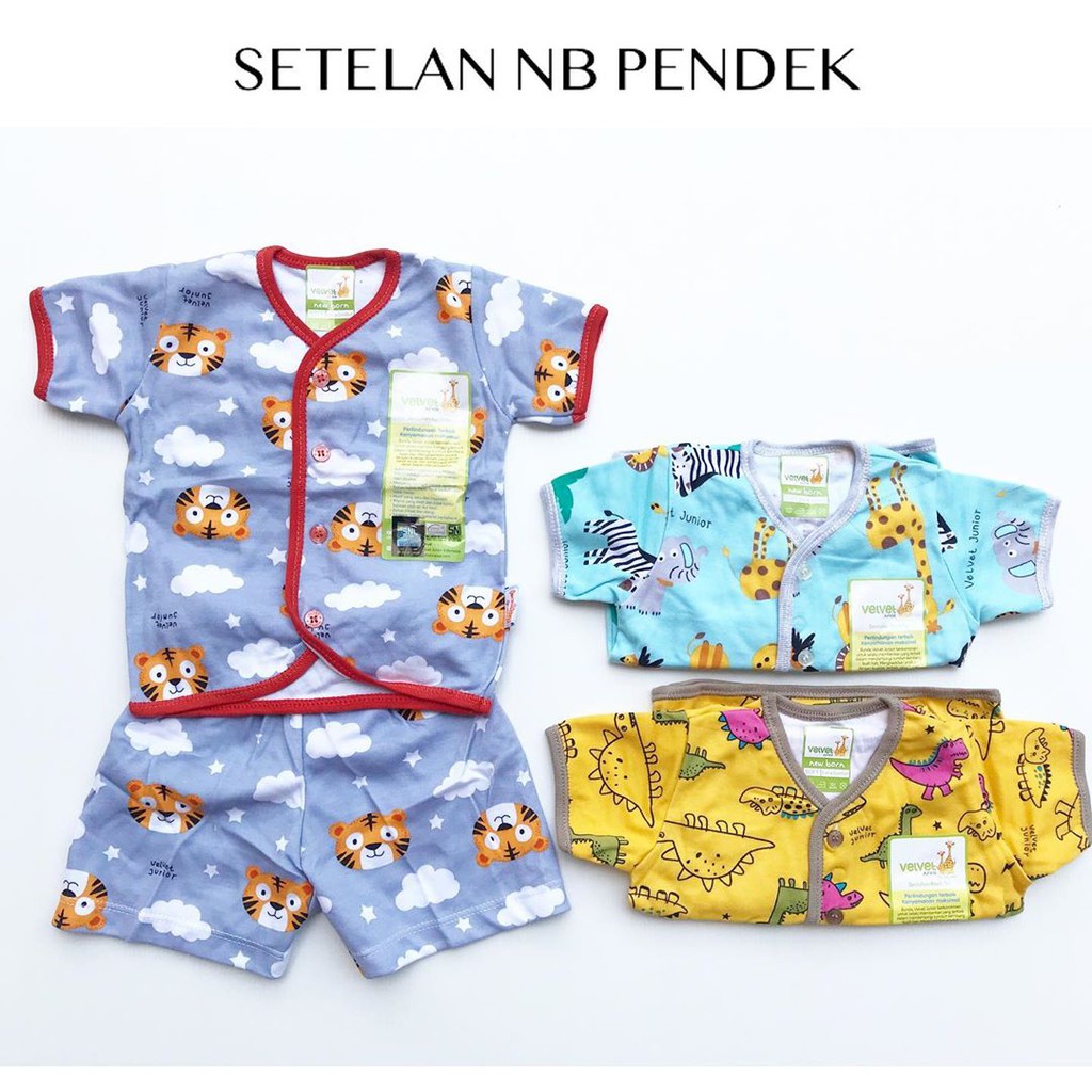  Velvet  Junior Motif  Terbaru  Kancing Tengah Celana Pendek 