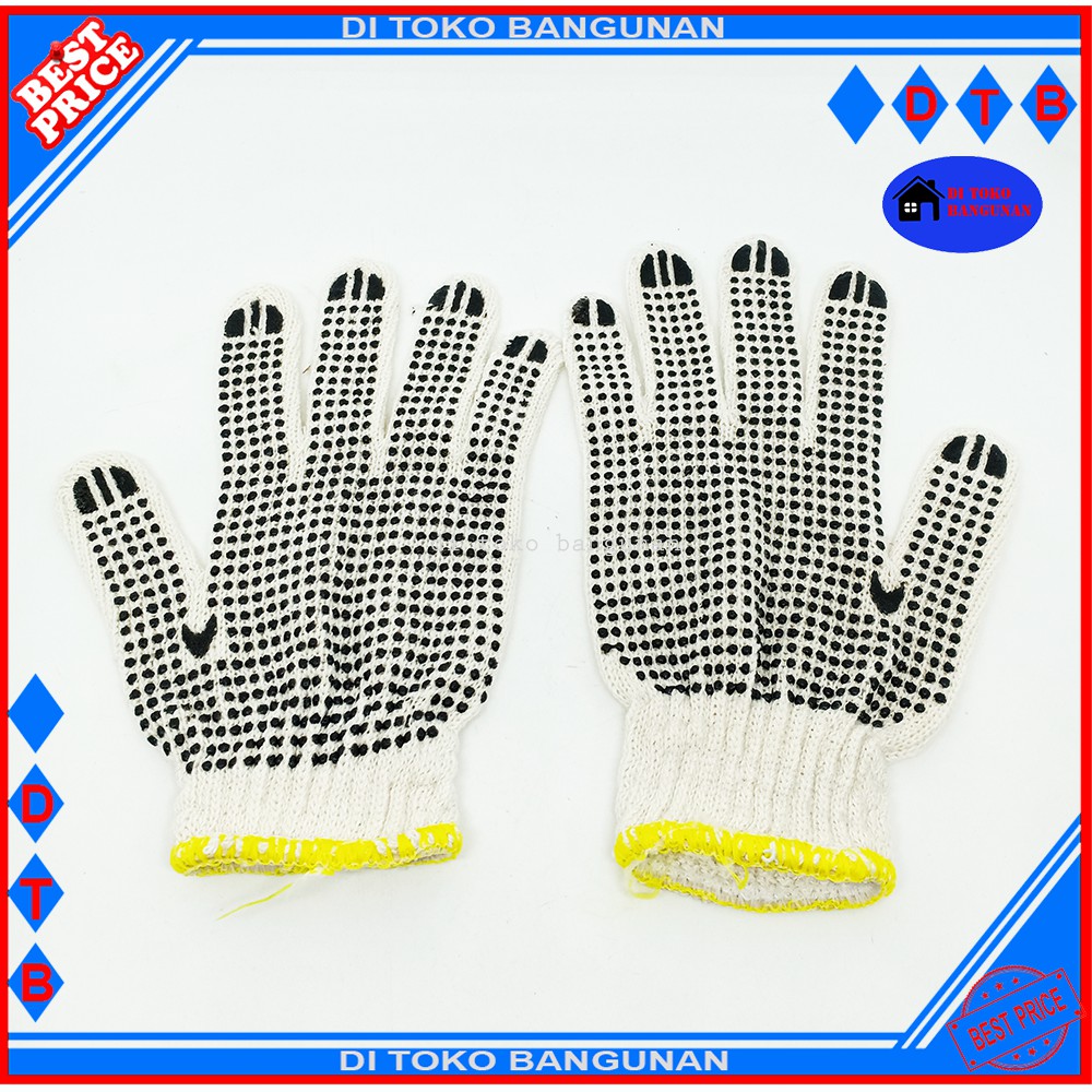 Sarung Tangan Bintik Arwana Safety Glove Full Jari Bintik