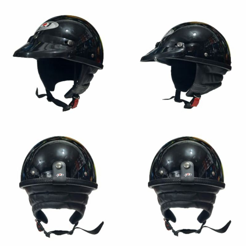 Helm jpn classic cetok CHIP hitam gloss