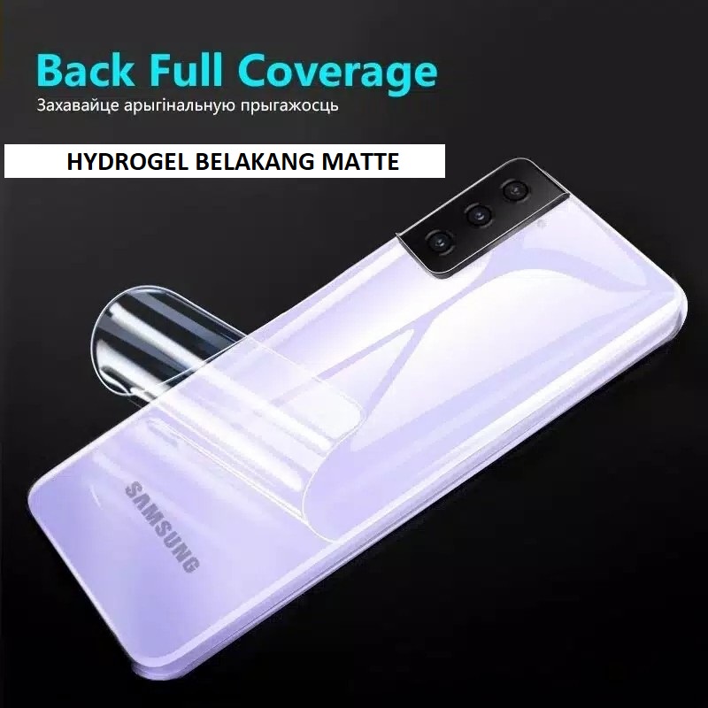 SAMSUNG S23 5G S23 PLUS 5G S23 ULTRA 5G S22 S22+ S22 ULTRA ANTI GORES BELAKANG HYDROGEL CLEAR MATTE ANTI MINYAK BACK SCREEN BACK JELL SKIN GARSKIN ANTI JAMUR SAMSUNG S22 PLUS +