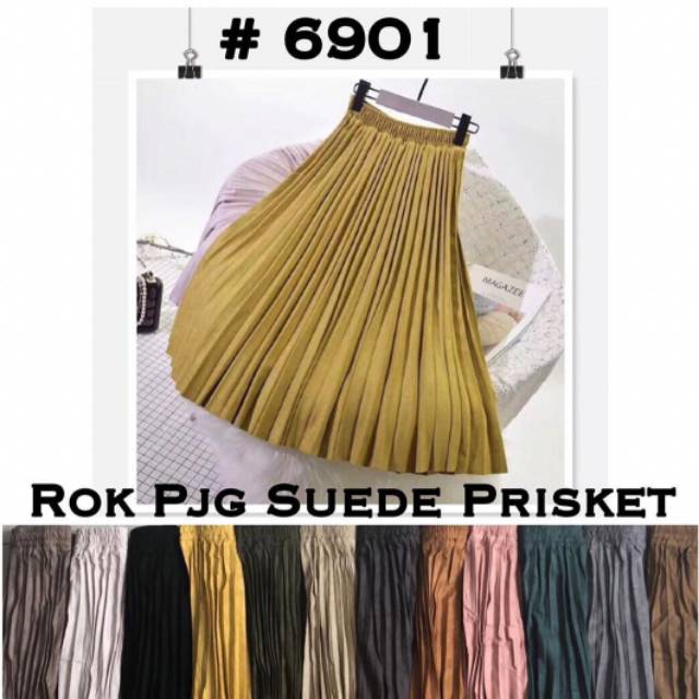 ROK PANJANG PRISKET 6901 SUEDE IMPORT LONDON GIRL ORI