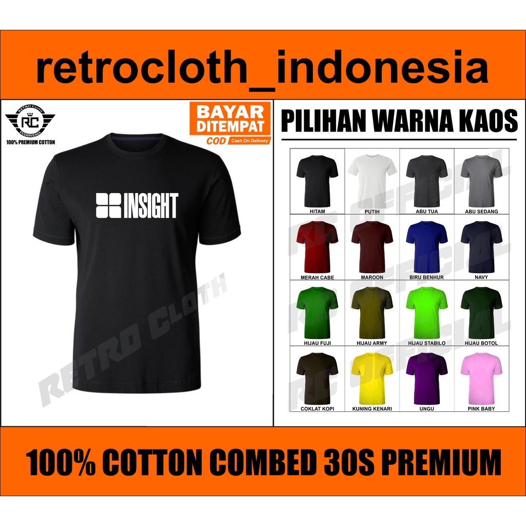 Kaos Tshirt Baju INSIGHT / 1 / Kaos Tshirt Baju Pria / Kaos Tshirt Baju Wanita / Kaos Tshirt Baju Co