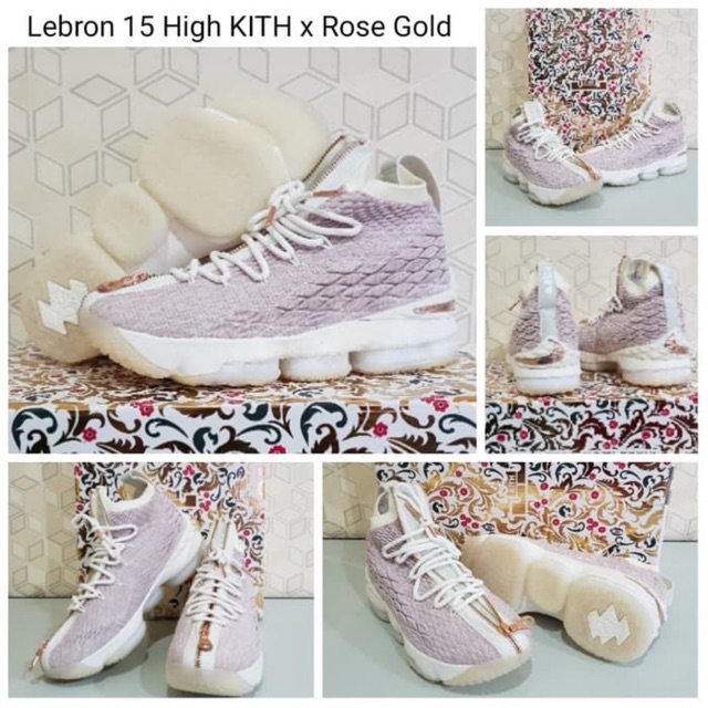 lebron 15 kith rose gold
