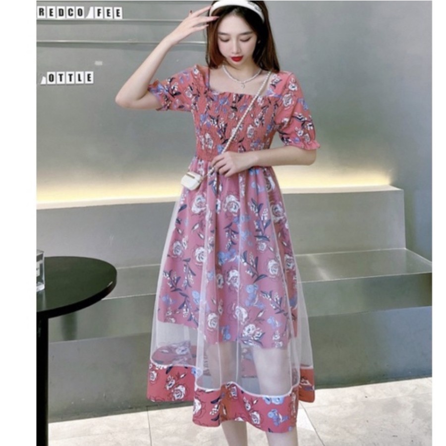 CASUAL MIDI KOREAN DRESS NEW COLLECTION ALL SIZE PREMIUM TILE VINTAGE