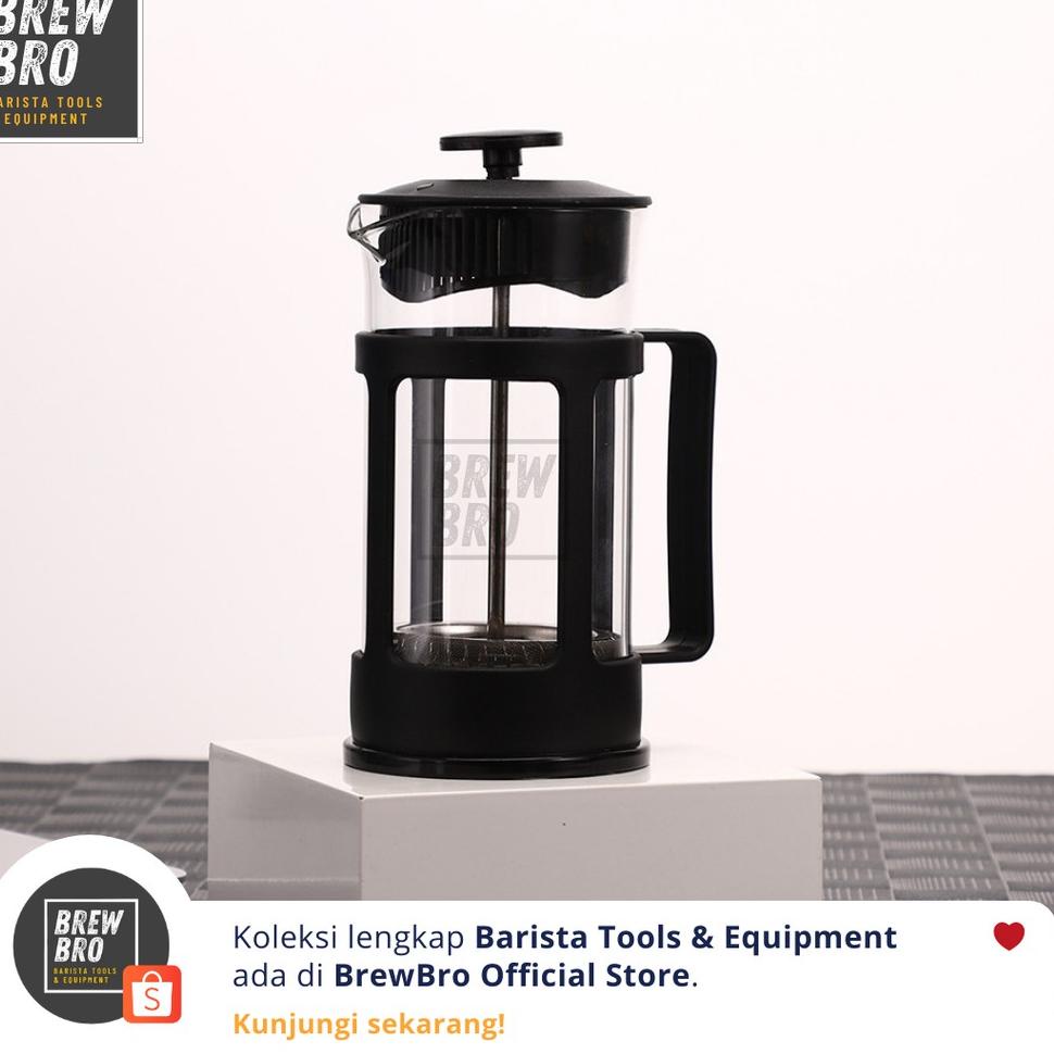 French Press 350ml Coffee Plunger Maker Kaca Gelas Filter Alat Seduh Kopi Teh 350 ml U66H